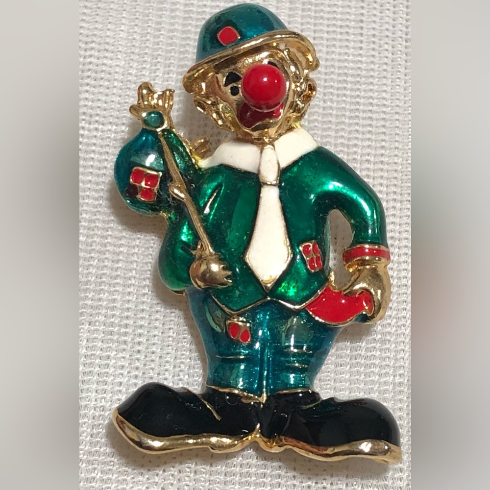 Colorful Clown Brooch